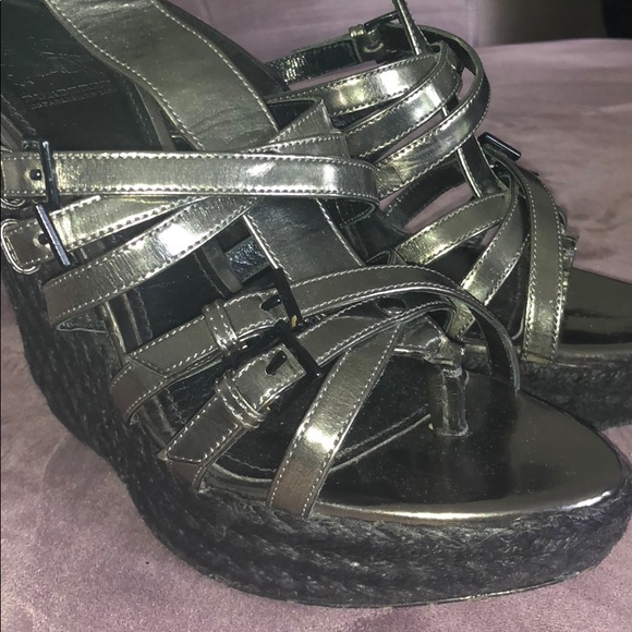 Burberry wedges in black / metallic size 9 - Picture 5 of 9